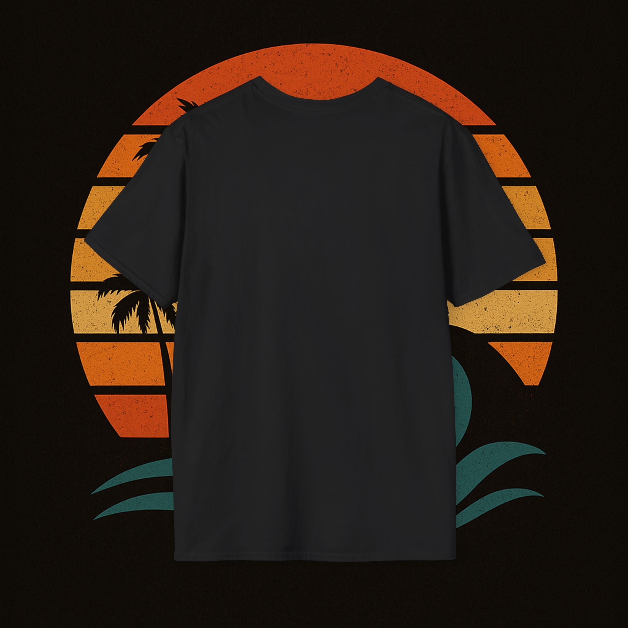 Sunset Surf T-Shirt — Retro Sunset Plus Minimal Silhouette