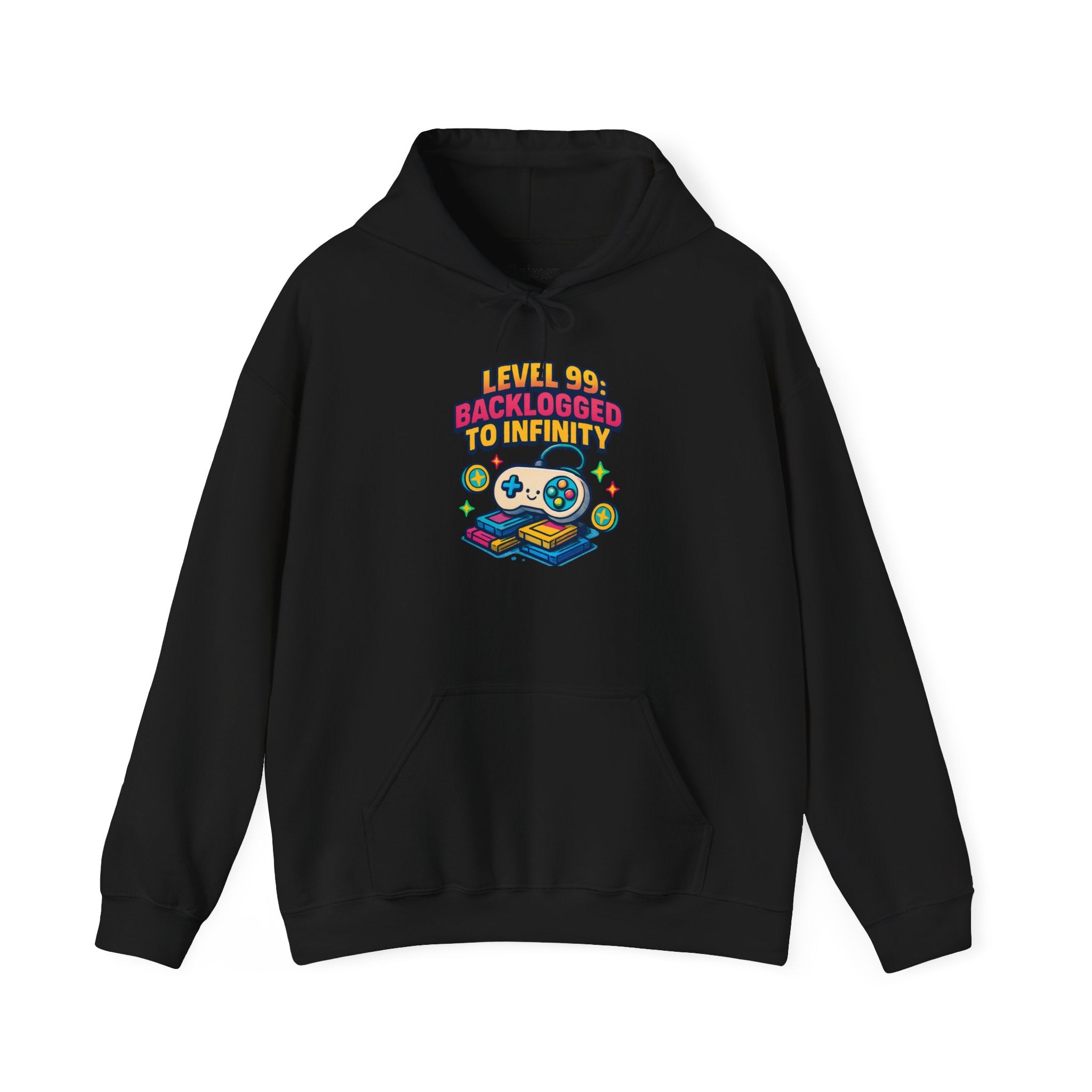 Gaming Hoodie - 'Back Logged to Infinity' Retro Controllers Sweatshirt