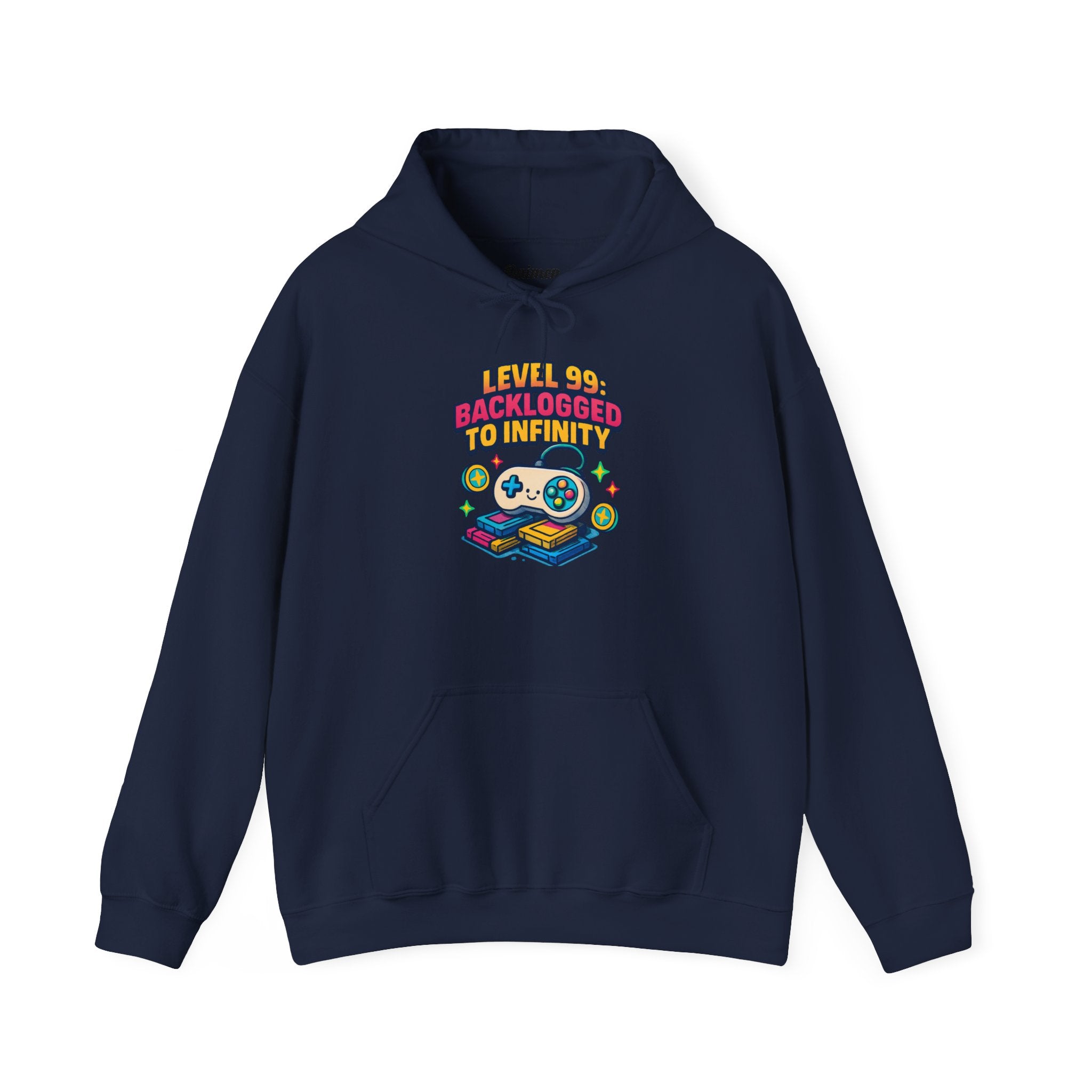 Gaming Hoodie - 'Back Logged to Infinity' Retro Controllers Sweatshirt